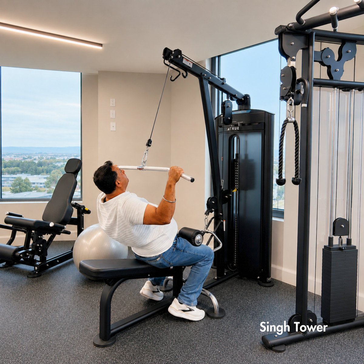 GnManagement's tweet photo. Wellness, just an elevator ride away.

At Singh Tower, residents can stay active without leaving home. The on-site fitness center is designed to make everyday workouts convenient, comfortable, and part of your routine. https://t.co/sW4W2zEkwr