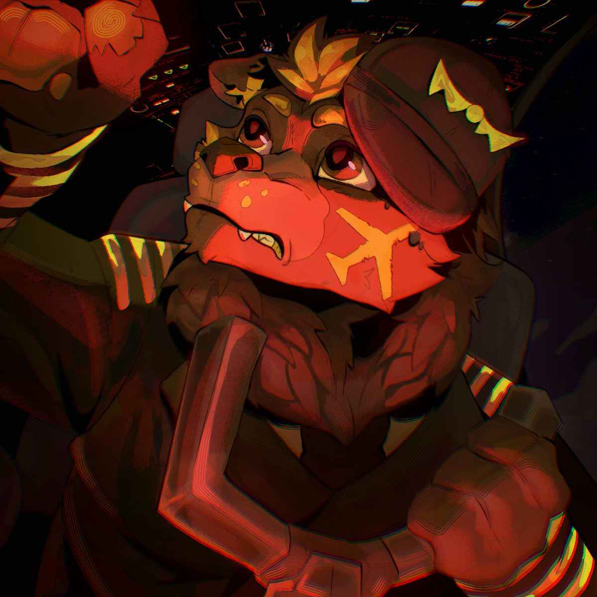 Aliengatorr's tweet photo. Uh oh something went very wrong 😰

(#commissionㅤ for @RutanTheBear)

#furry https://t.co/3X3VY71HbG