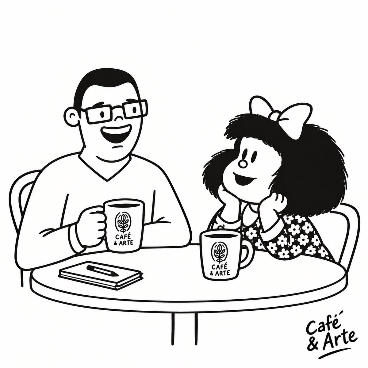 DanyBra05882565's tweet photo. Hasta Mafalda ama ❤️ nuestro café ☕️ #Café&amp;Arte https://t.co/oJ6WL98HHr
