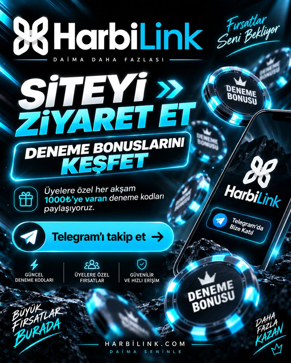 10_DenemeBonusu's tweet photo. 🎁 1000₺ DENEME BONUSU fırsatlarını keşfet!
Yeni üye bonusu ve deneme kodlarını güncel listeden takip et.

🌐 Deneme Bonusları: https://t.co/5yCo2UUl9s
📲 Kodları Takip Et: https://t.co/PMNSxxf0ca

#yeniyebonusu #denemebonusu #bonus https://t.co/VYGNwdbbnq