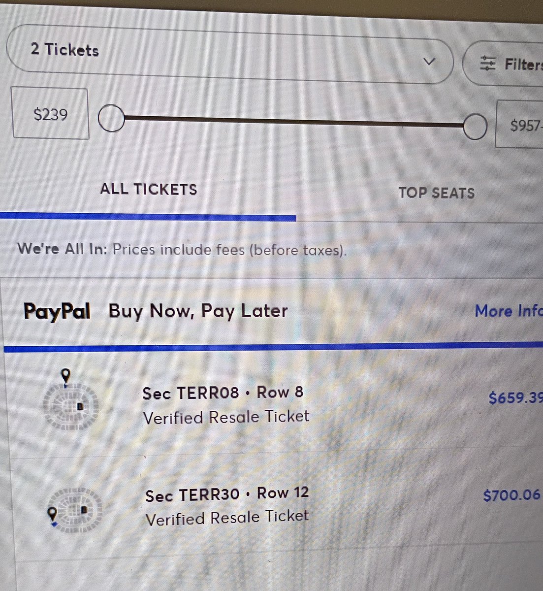 cog_nic's tweet photo. Stevie Wonder's Intuit Dome show tickets on sale today. Was 51,000 in the queue, I get my turn an hour after the sale starts. Everything had sold out and resale tickets were already on there minimum $659 WTF??? #steviewonder #intuitdome #steviewondertour https://t.co/8f68uRKnN0