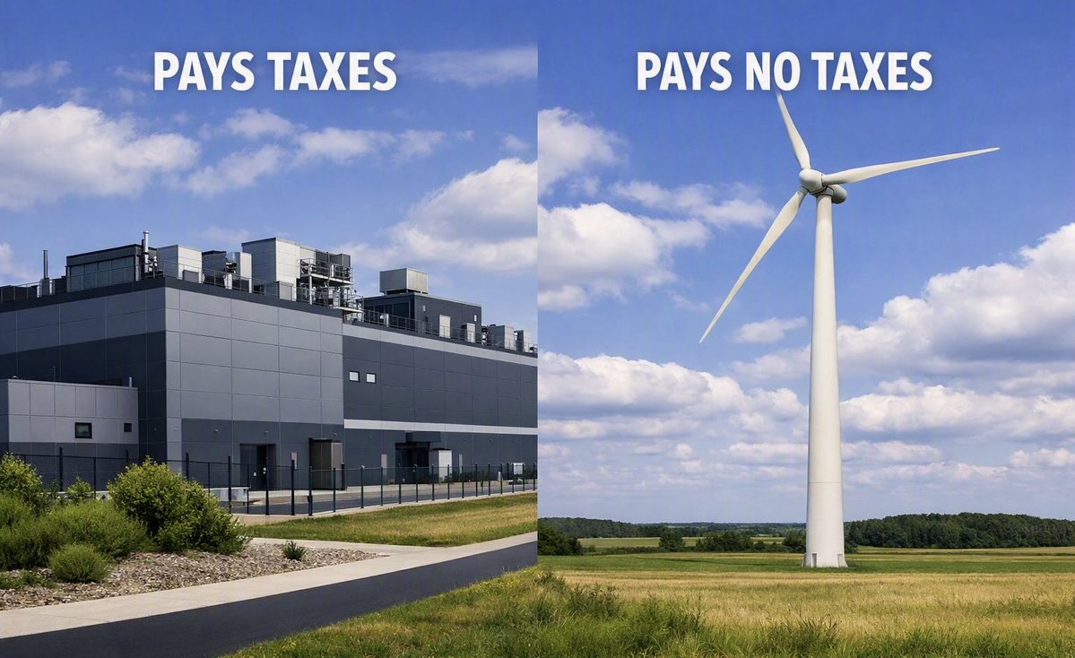 StephenMoore's tweet photo. The “billion-dollar taxpayer subsidy” to data centers is largely a myth.

Standard sales tax exemptions for business equipment are not corporate handouts. Data centers generate massive local revenue, including $1.3 billion in property taxes funding 40% of Loudoun County’s budget. https://t.co/2M8aU9xKRv