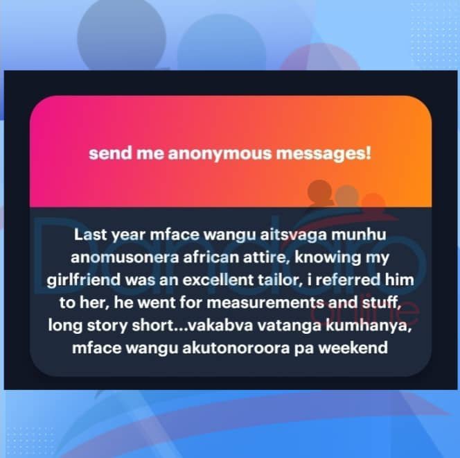 DandaroOnline's tweet photo. #dandaroconfessions Meanwhile...🙌🏾💯✔️
Send your confessions here:
https://t.co/uU6gxI9IYz
Send your Anonymous Messages on WhatsApp:
https://t.co/vKzxI4F0fq
Follow our WhatsApp Channel:
https://t.co/N7thWVcn68 https://t.co/x7RLhhtj2I