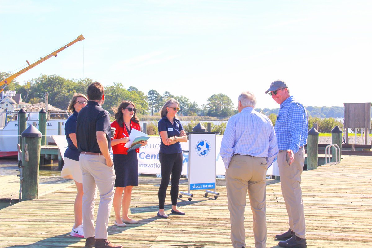 RepSarahElfreth's tweet photo. No better way to start my birthday than with friends from the @chesapeakebay and @MarylandDNR talking about oysters! 🦪#TeamMaryland knows just how important the mighty oyster is for our Bay, our economy, and our culture, which is why I couldn’t pass up the chance to tour the site of the Bay Foundation’s new Truman T. Semans Center for Oyster Restoration and Innovation! I’ve been working to repopulate and restore our oysters since my time in the Maryland Senate. In Congress, I’m committing to take that same collaborative, science-backed approach alongside partners like CBF. Stay tuned for the work ahead!