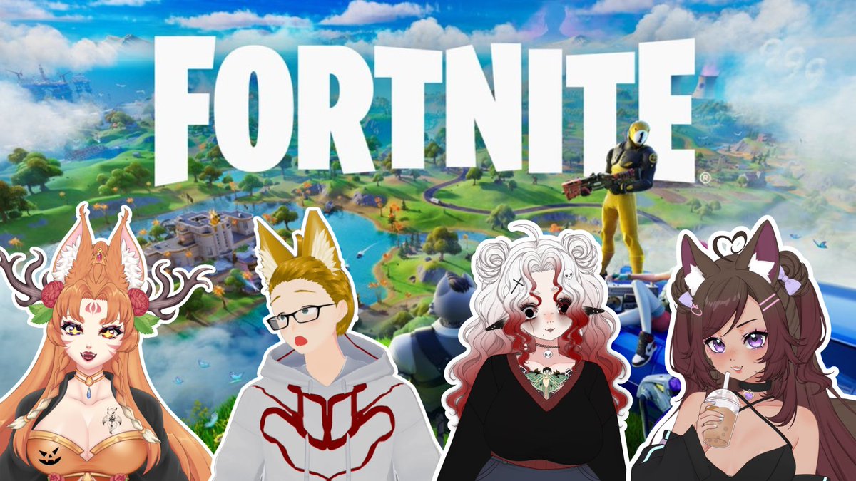 AutumnMozilla's tweet photo. We are doing some Fun Fortnite collab with these cuties at 530 PM CST! 
We are collabing with @MrRubidron @KnifeEarsSiena  @MissPookieVT https://t.co/9XnquHSwBD