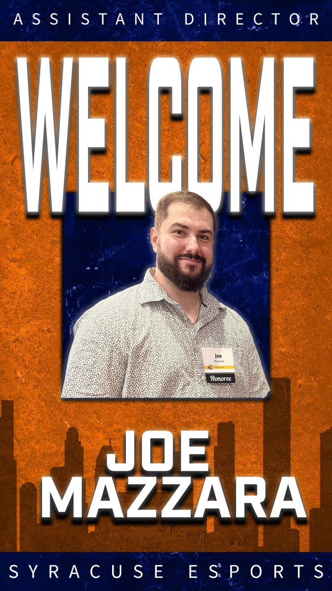 Cuse_Esports's tweet photo. ITS OFFICIAL 🎉 

Joe Mazzara will be joining Syracuse University Esports as our new Assistant Director of Esports Recreation! 

His experience will be invaluable for the continued development of our students. https://t.co/PFArGYWNeZ