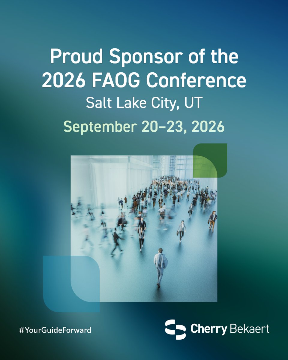CherryBekaert's tweet photo. Cherry Bekaert is proud to sponsor the 2026 FAOG Annual Conference, bringing together professionals dedicated to the financial, operational and organizational success of community foundations.

Join us in Salt Lake City, September 20-23, to connect with peers, gain insights and build meaningful industry relationships. Learn more and register: https://t.co/AHhu0UQtgw

#FAOG2026 #CommunityFoundations #NonprofitFinance