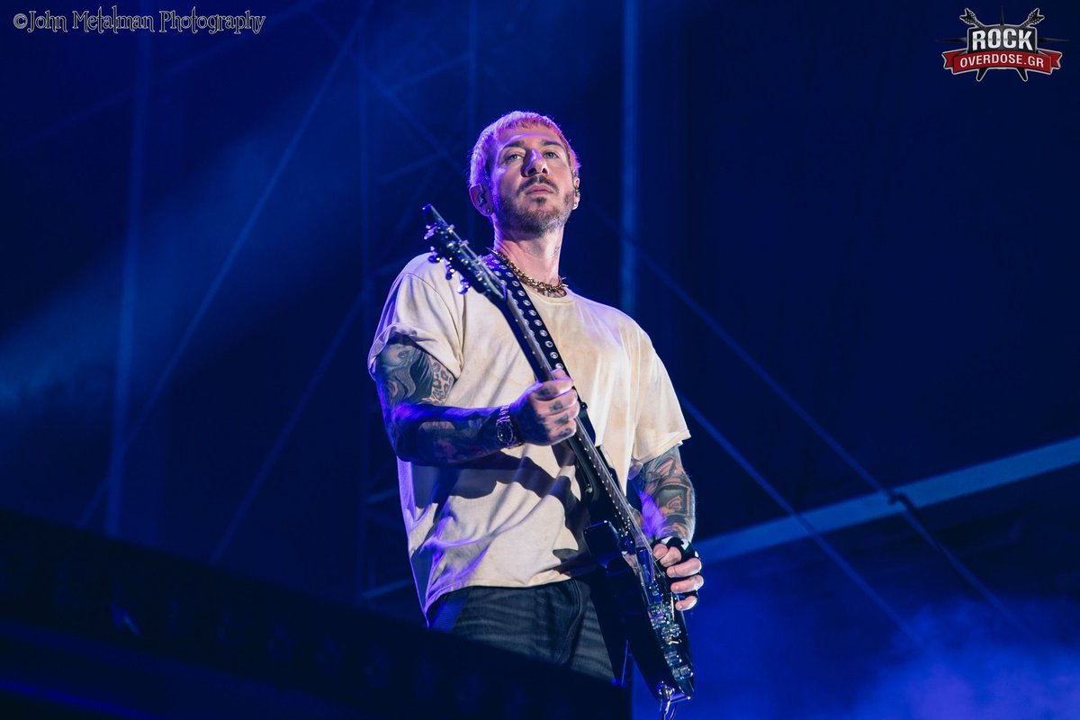 STCONightmares's tweet photo. Zacky V performing live onstage at the Plateia Nerou in Kallithea, Greece for Release Athens 2025 - 7th June 2025 

📷: John Metalman https://t.co/RM0A5w3Joi