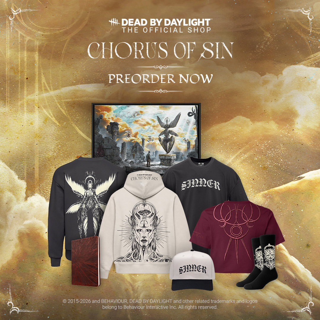Chorus of Sin chapter merch collection including t-shirts, hoodies, and more.