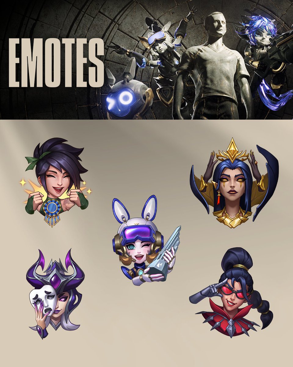 In a graphic titled “Emotes,” Caps is etched in stone surrounded by Risen Legend Orianna and Tristana. Below that, are the emote rewards, clockwise from left: Akali Pentakill, Risen Legend Orianna LEC Trophy, LeBlanc Crown, Vayne I’m Smurfing, and Claps vs Craps.