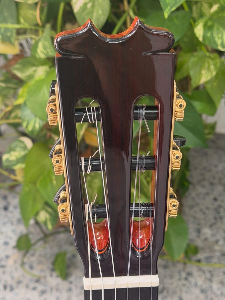 CondeAtocha's tweet photo. Nuestra preciosa guitarra de Primera de Palo Santo de India ✨🎸

Una guitarra que reúne algunos de nuestros detalles más emblemáticos: su característica cabeza de Media Luna y nuestra clásica roseta de rosas, símbolo de la tradición y la identidad de Conde Atocha 🌹 https://t.co/hlhnzbgQu8
