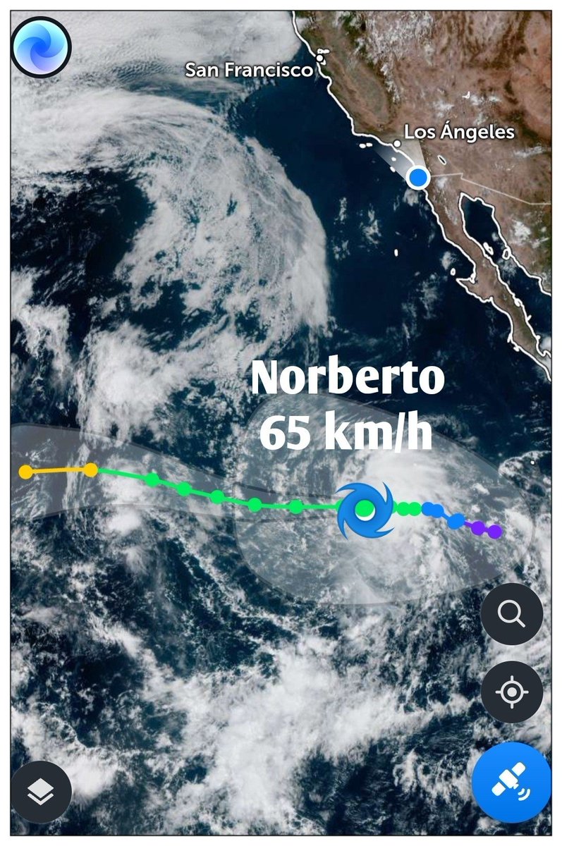 ClimamexBC's tweet photo. #Huracanes2026
Se ha formado la tormenta tropical 🌀 #Norberto en el Pacifico oriental, presenta vientos de 65km/h se aleja al oeste, no representa peligro para México, #Hawaii debe estar monitoreando a este sistema tropical por qué se acercaría al Archipiélago la próxima semana https://t.co/kN0qMl68O3