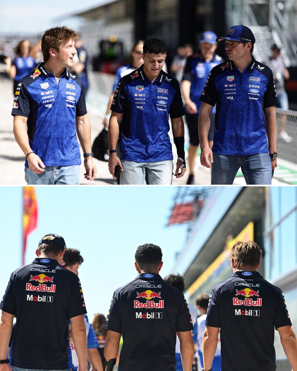 redbullracing's tweet photo. Out and about at media day 🇳🇱🇫🇷🇳🇿

#F1 || #SpanishGP 🇪🇸 https://t.co/pGthLjswRe