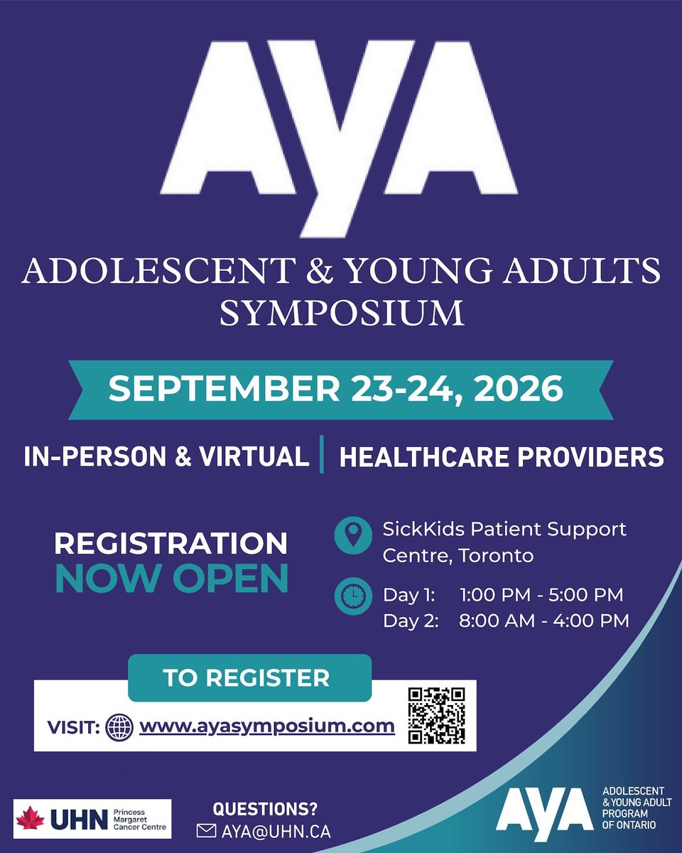 C17Council's tweet photo. PMH - 2026 Adolescent &amp; Young Adult (AYA) Symposium https://t.co/M2Ygr9vhj4 https://t.co/584ix95EyP