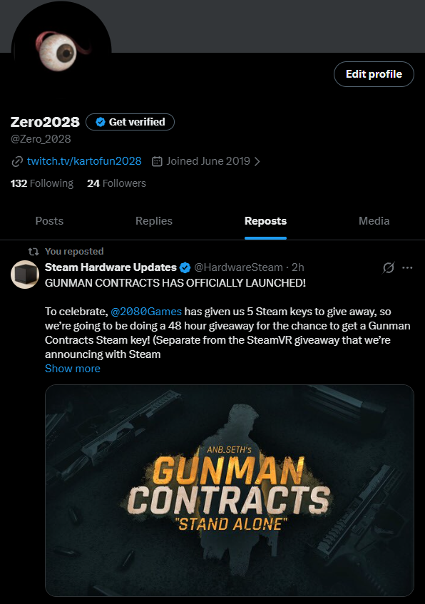 Zero_2028's tweet photo. @HardwareSteam @2080Games Okay, I'm IN. Thanks and good luck everyone! https://t.co/aoCMCy9DqM
