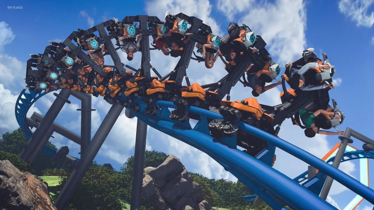 CoasterForce's tweet photo. A first-of-its-kind Vekoma Thrill Glider coaster will be coming to @SFMagicMountain in 2027! The coaster will feature suspended straddled seating and onboard audio effects. The ride will include two launches, five inversions, and a top speed of 50 mph (80 km/h).
https://t.co/JgNNHSN1zI