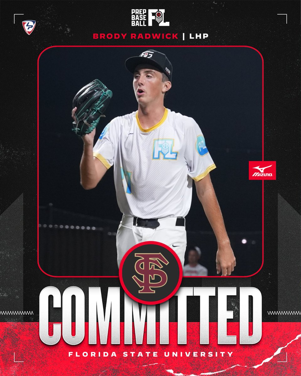 PrepBaseballFL's tweet photo. #𝐏𝐁𝐅𝐆𝟐𝟔 𝐂𝐨𝐦𝐦𝐢𝐭𝐦𝐞𝐧𝐭 𝐔𝐩𝐝𝐚𝐭𝐞

'28 LHP Brody Radwick (@baseball_creek) has committed to @FSUBaseball.

Congratulations to Brody and his family. 7th commitment from #TeamFlorida.

@BrodyRadwick | @prepbaseball 

👤: https://t.co/By0fpjNxlu https://t.co/7gm1bi4qzw