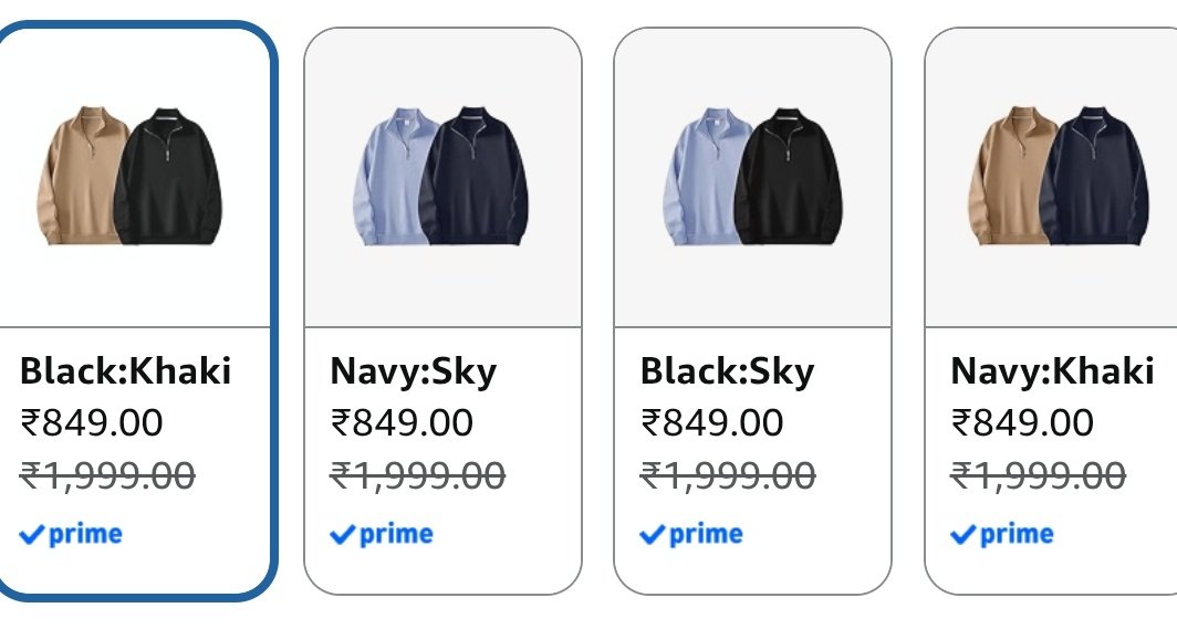 qualityhubfinds's tweet photo. Trillion Half Zipper Solid Sweatshirt for Men (Pack of 2)
Rs. 849
https://t.co/7sBEw1U5Zp
(Official Amazon India Buy Link)

.
#AmazonFinds #amazondeals #amazonfashion #Amazon https://t.co/hV3l2zWBUy