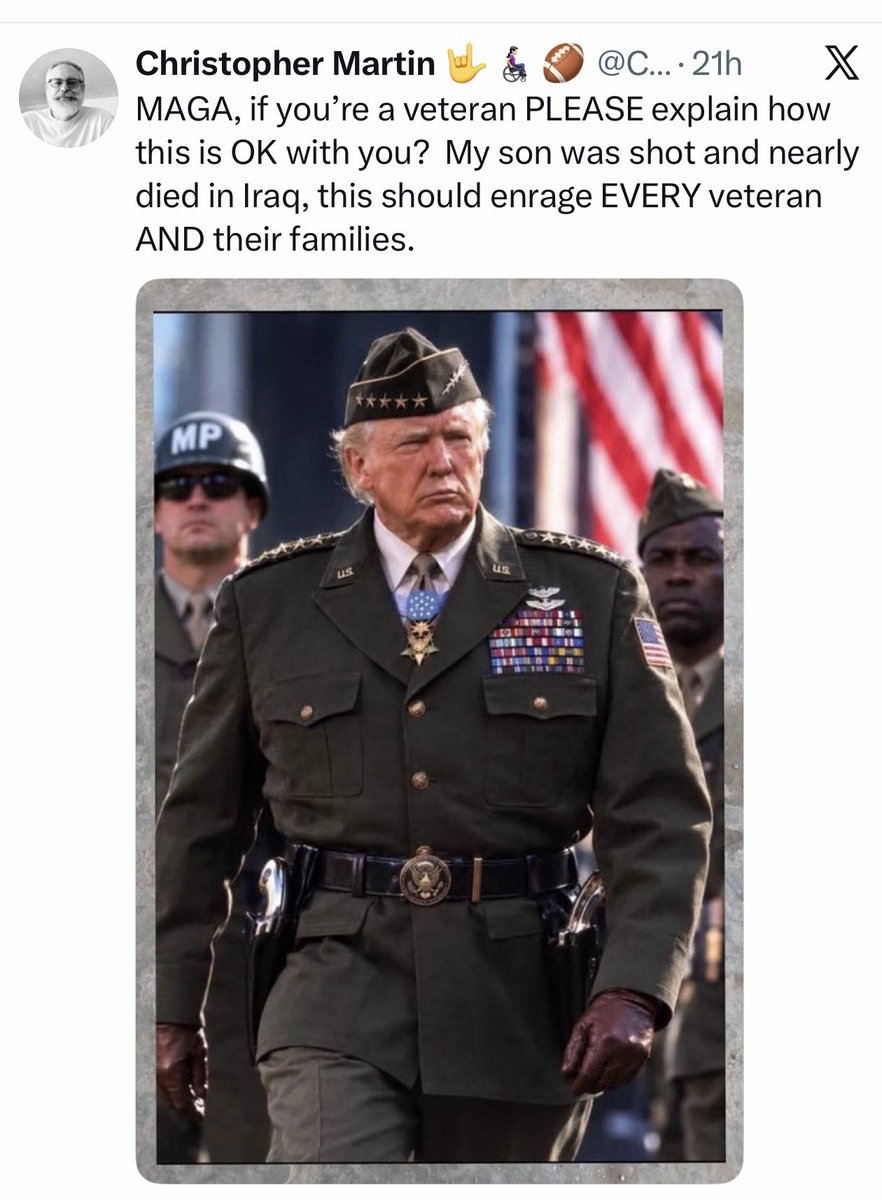 drdave1999's tweet photo. Most active— and many former— members of the military are Trump supporters. FOX News is played 24/7 on bases everywhere.

Like farmers, you can count on them to elect the worst imaginable candidate in any election.

Thank them for their service— and curse them for their votes. https://t.co/Lb26omE72m
