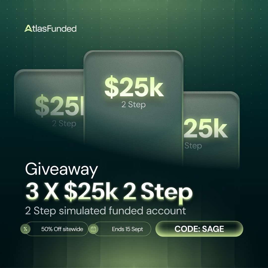 sage_089's tweet photo. 🎁GIVEAWAY: 3 x $25K 2-Step accounts

To enter:
→ Follow @sage_089 @LAntonioAF @atlasfunded @atlas_futures
→ Like + RT

Winners in 7 days.
https://t.co/n6LG7MWMpw

Bonus: SAGE is 50% off sitewide, and I'm gifting a $50K Instant to one person who picks up an account this week. https://t.co/RPA2g1s716