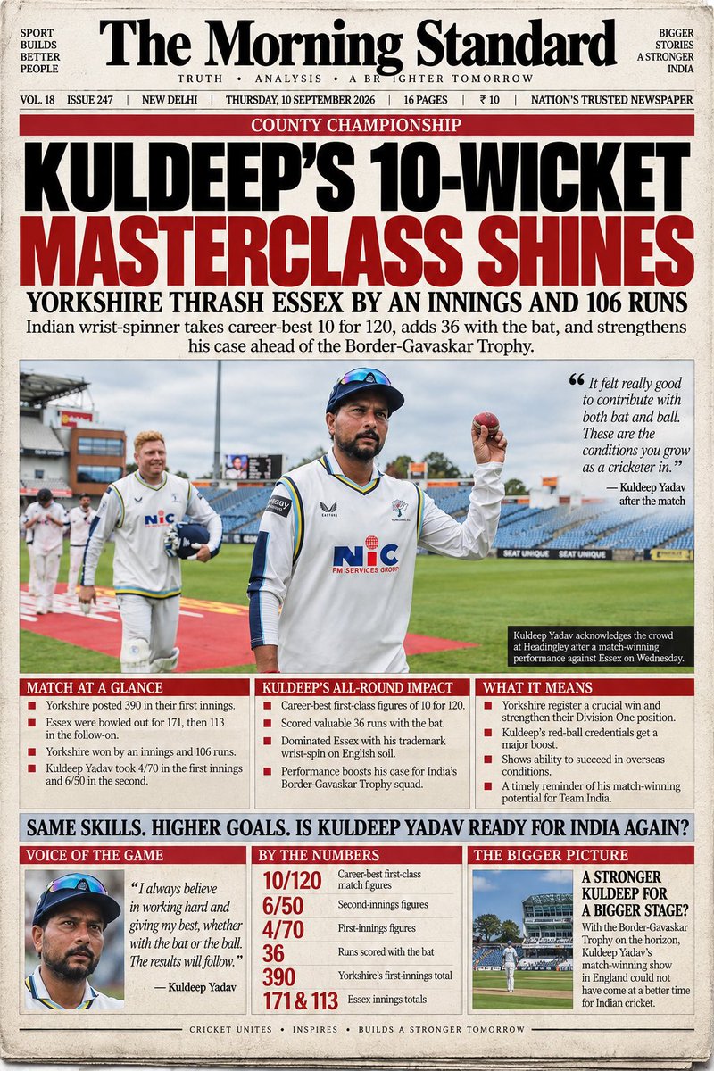deepCH_2's tweet photo. @mufaddal_vohra #KuldeepYadav #CountyChampionship #YorkshireCCC https://t.co/2AvBkfSGcW