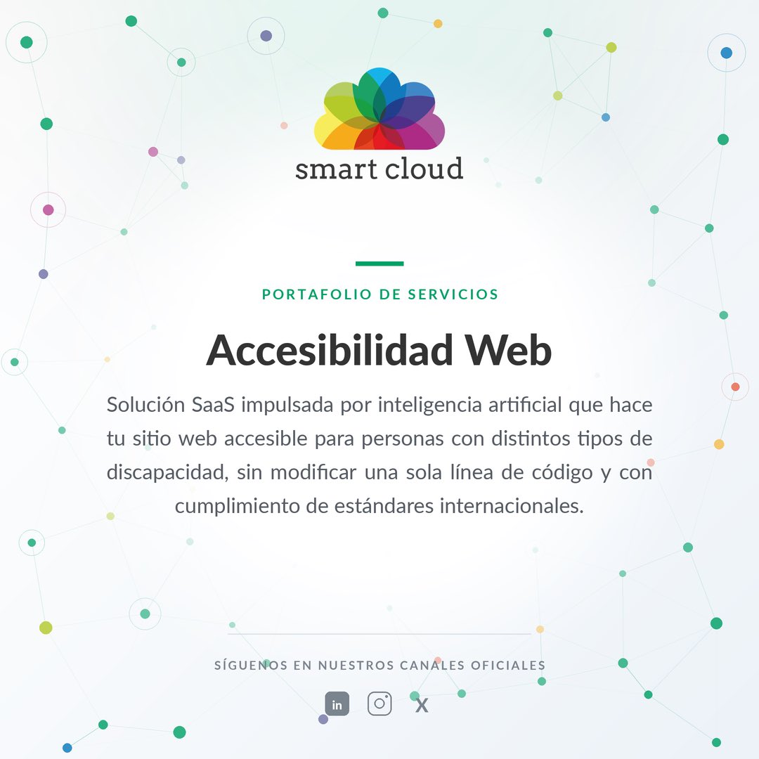 SmartCloud_ofc's tweet photo. Un sitio que no es accesible deja por fuera a millones de personas. Accesibilidad en tiempo real, sin tocar el código, con cumplimiento WCAG 2.2.
Escríbenos para una asesoría sin costo
#AccesibilidadWeb #WCAG #Inclusion #SmartCloud #Tecnología https://t.co/jj1NcwUhya