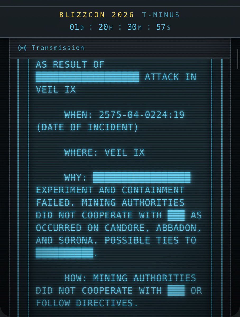 ZergGirl's tweet photo. Another secret transmission from StarCraft released! I wonder if this is the last bit of teaser we’ll get about the new game? Link below 👇 

This was really fun to vibe code on Replit. Hopefully I can host more useful apps in the future.

But I’m flying out tonight for BlizzCon this weekend! Will continue to update my app if more Easter eggs are released. See ya in Anaheim 🫡