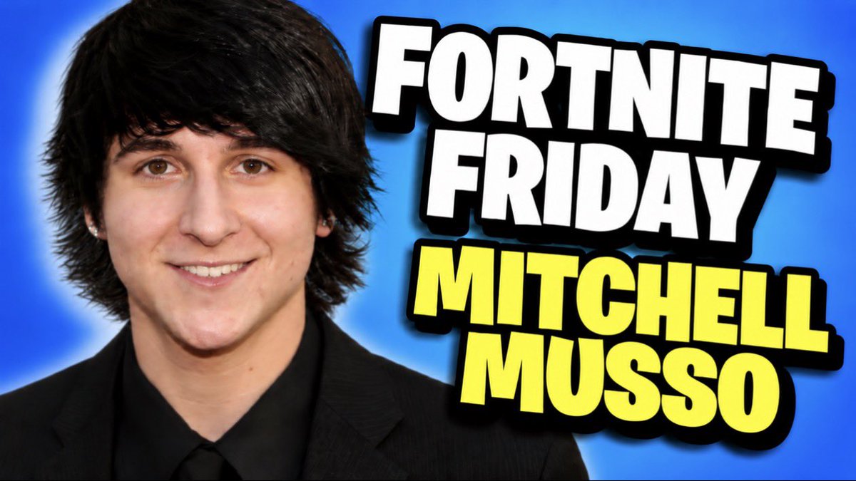 ConnorEatsPants's tweet photo. 💥 Fortnite Friday is BACK 💥

🎤  Mitchell Musso tells ALL on board the Battle Bus, in the first ever back to back consecutive week with a Fortnite Friday 🔥

🚨 4PM PST / 7PM PST 🚨 https://t.co/ot4WDFUh40