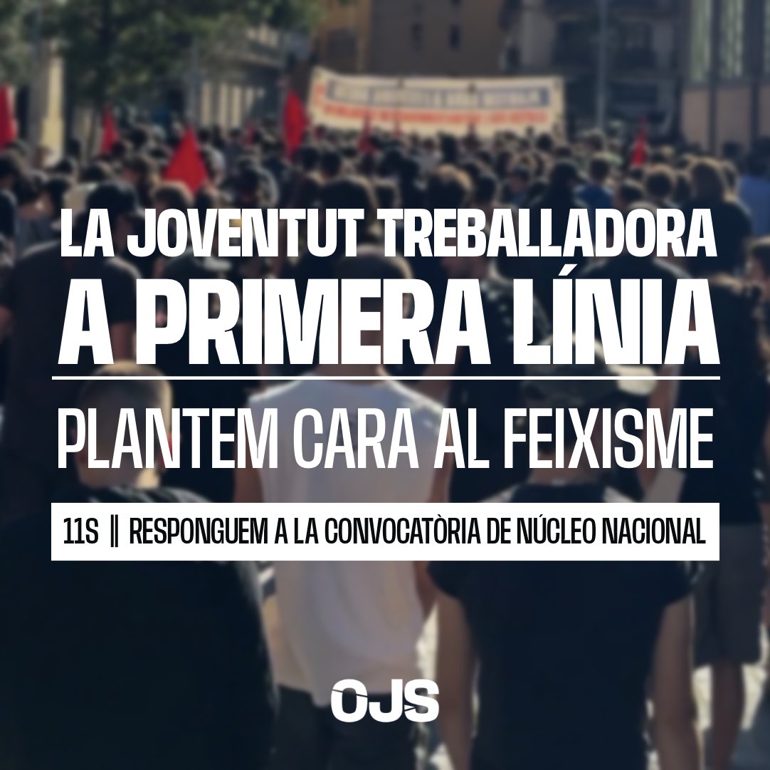 judithgonzrius's tweet photo. Avui centenars de joves treballadors hem plantat cara a Aliança Catalana. Demà estarem a primera línia confrontant al grupuscle feixista de NN. 

Construïm un front de classe que s’aixequi com a mur defensiu en contra de l’avenç de la reacció i el feixisme.

Aquest és el camí. https://t.co/DjWGMUs77C