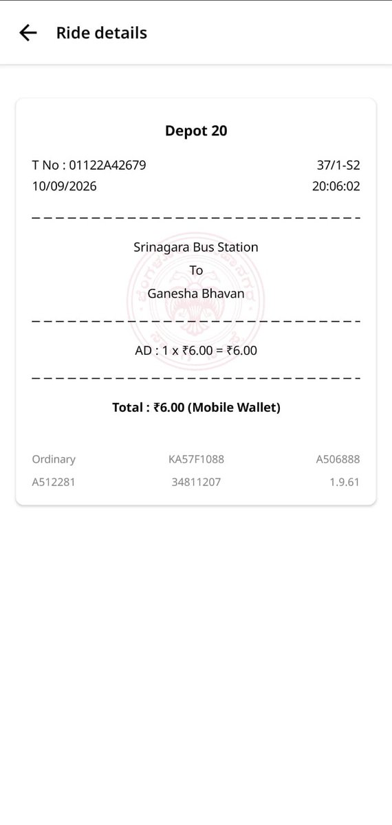 TheKannadiga_RF's tweet photo. Big day for BMTC today!!!

My first ticket through Mobile Wallet on Namma BMTC 2.0!

I did not receive the physical copy of the ticket tho, got this digital copy in the app itself. 

Tickets are so much easier now!

Kudos @BMTC_BENGALURU 
@ChristinMP_ @Bharath_Selvan https://t.co/d84mbHolDH