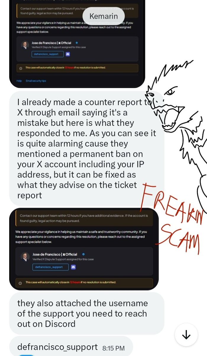 Azumitypezurai's tweet photo. I DON'T INTERACT THIS X SUPPORT ON DISCORD, IT'S A SCAM OF THIS THAT GUY, 😤 I guessed warning a smell of that Phishing, Fake Fraudulent Report, I guess, Give That be Alive!

I GOT DM FROM THAT PALEOARTIST WHO'S WITH THIS PROJECT, I does it, but never ask it in DC 🐊. https://t.co/jE8Ini3c9n