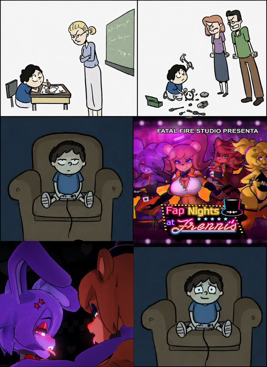 futurodelarte69's tweet photo. Juegos que sanan el corazon ❤️❤️❤️ 

#fnia #parati #fyp #fazclairesnightclub #fazclaires #fapnightsatfrennis #fatalfire #fatalfirestudios #furry #fnaf #frennixbonfie #bonfie #frenni #chiku #fexa https://t.co/5nQERR2NZL