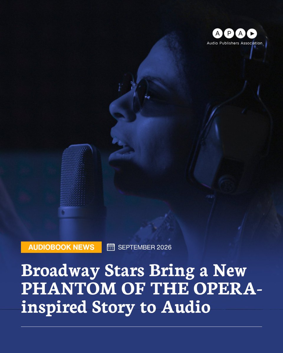audiobooks's tweet photo. The audiobook industry keeps finding new ways to push the format forward.

The latest example is Our Strange Duet, a new story inspired by The Phantom of the Opera that brings together Broadway and Hollywood performers for a full-cast audio production. 

https://t.co/tEQVbcWwMh https://t.co/qMuf4CRoXi