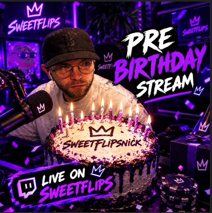 sweetflips's tweet photo. 🔴 LIVE ON KICK RIGHT NOW

Nick’s Pre-Birthday Stream 🎂

How old do you think Nick turns? 👀

👉https://t.co/phPFet07Mi https://t.co/bprfLjhDE3
