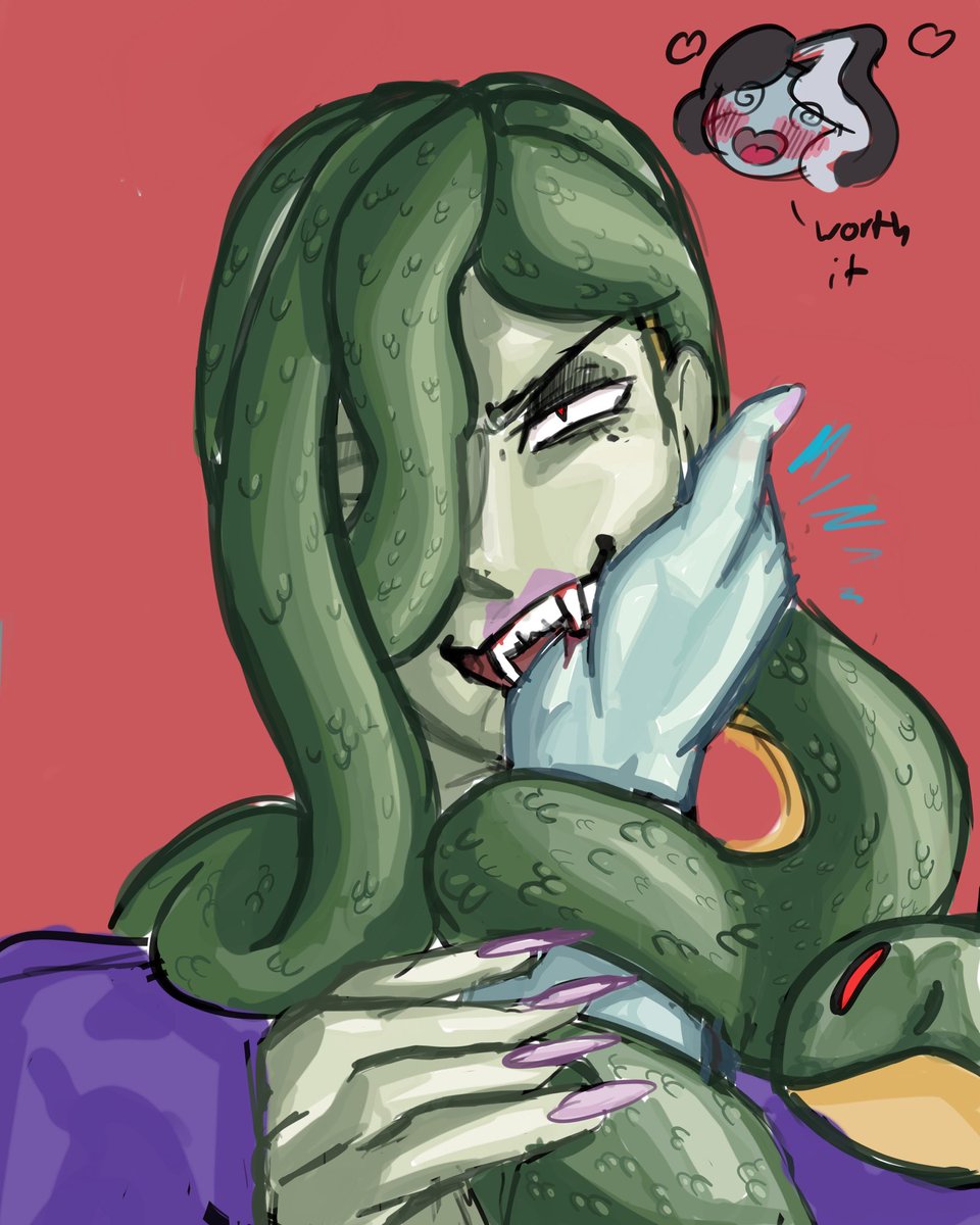 Ameliorate024's tweet photo. Vera feels more “touchy” on some days over others. But when Vicky wants to try it back it doesn’t exactly get the same result…
#monsterprom #monsterpromfanart https://t.co/n3bCQYRfbv