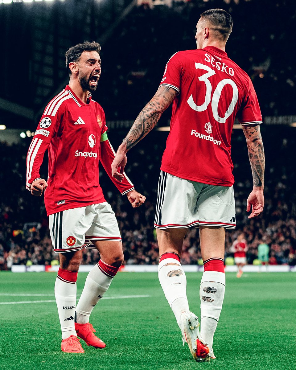 footballontnt's tweet photo. Since making his Man Utd debut in February 2020, no midfielder has more Champions League/Europa League goal contributions than Bruno Fernandes:

⚽️ 23 goals
🅰️ 21 assists https://t.co/iHxfeiKYpW