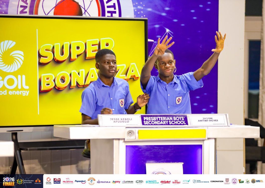 VoiceOfUCC's tweet photo. Congratulations to Presbyterian Boys’ Secondary School, PRESEC LEGON, for winning the 2026 National Science and Maths Quiz Competition. 🏆🏆🏆🏆🏆🏆🏆🏆🏆

The Real Madrids of NSMQ 🏆🧠✨ https://t.co/CB6QKeTpTP