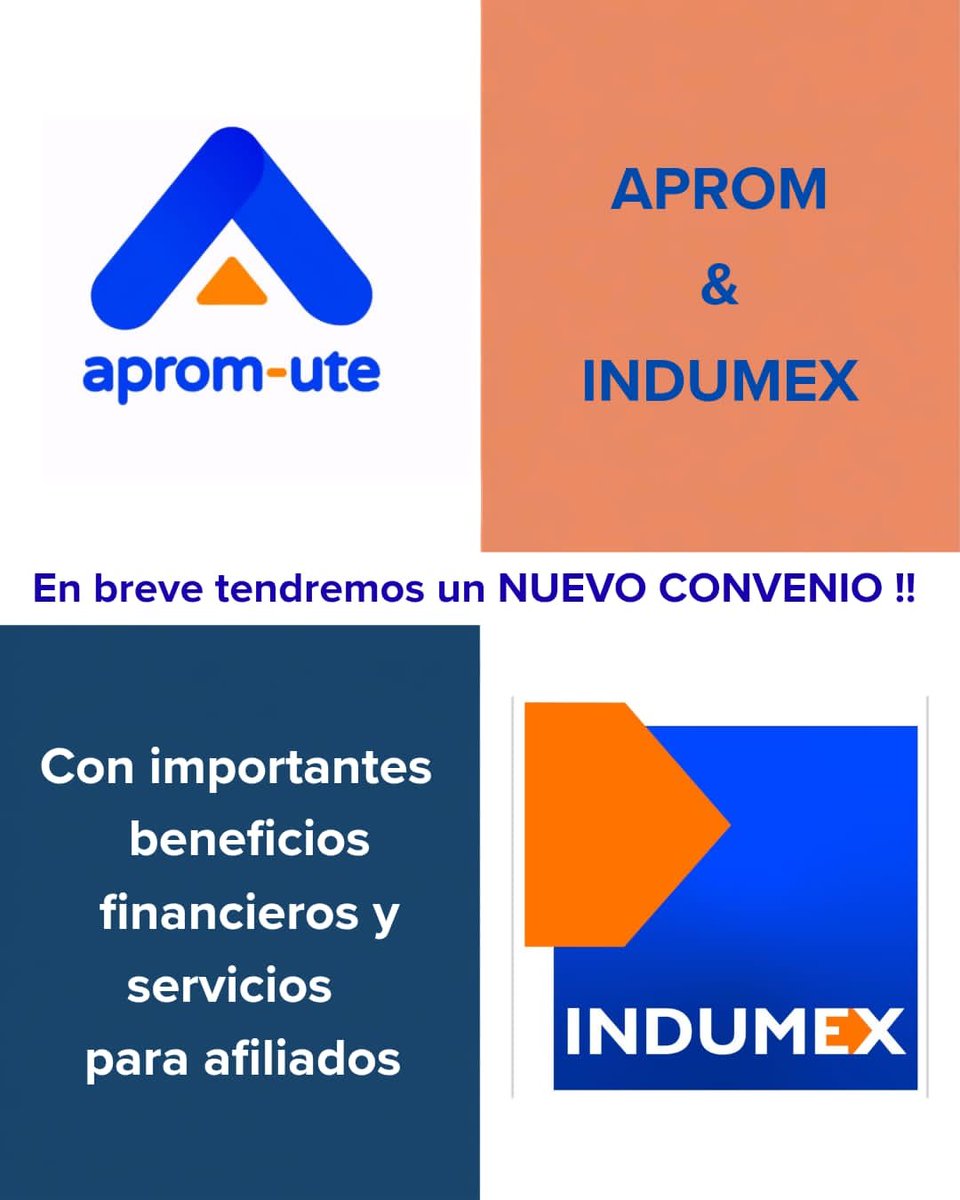 ApromUte's tweet photo. 🎉 ¡NUEVO CONVENIO APROM Seguimos sumando beneficios para nuestros afiliados/as.
✨ PRÓXIMAMENTE estaremos anunciando un nuevo convenio con importantes beneficios para afiliados/as y sus familiares directos.
💙 ser parte de APROM también es acceder a + oportunidades y beneficios. https://t.co/oXfVvZCqEG
