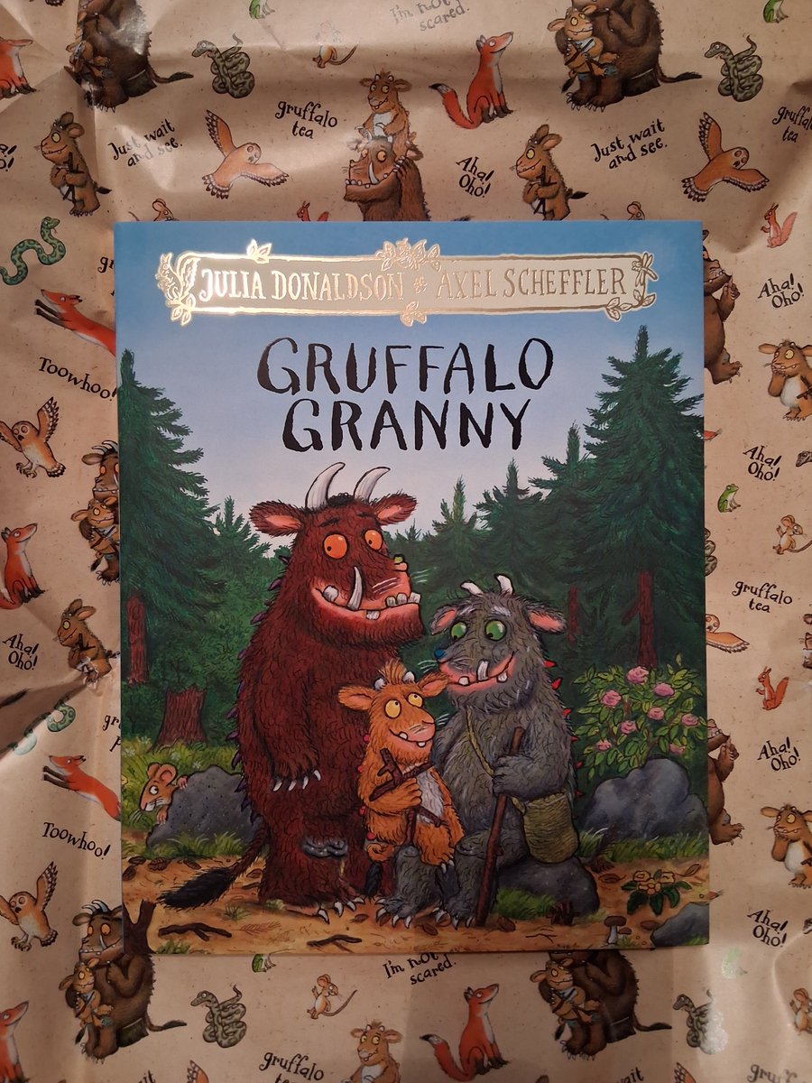 SamJDThomas's tweet photo. Happy book publication day #GruffaloGranny @MacmillanKidsUK (guess what we shared at bedtime!) 💙💙🩵💙🩵 https://t.co/1HFROwOm1v