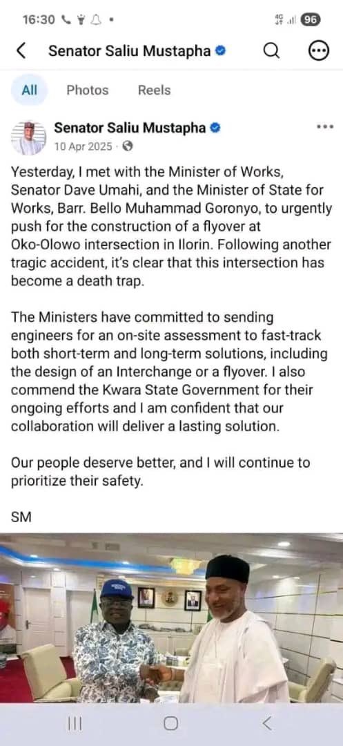 RealBushariSMA's tweet photo. Check the dates. LOL. 

Note: If a senator facilitates a project, it will be captured in the budget and bear in the billboard at the site. 

Like that 'diverted' solar borehole. 

That is for your observation, ladies and gentlemen.

Congratulations, Kwarans. Thank you to APC leaders President Bola Tinubu and Governor AbdulRahman AbdulRazaq.

Nobody should try to divert this achievement as their own. Kwara Central people already know that they have no achievement.