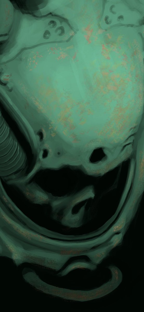dr_mori17's tweet photo. Skull mechanism, oxidized https://t.co/HdQKAzJKXY