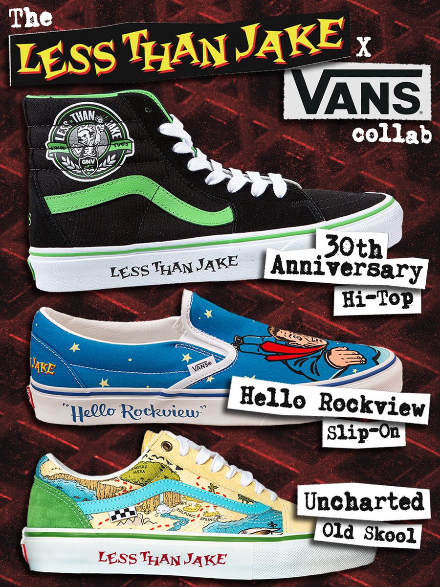 LessThanJake's tweet photo. Who was lucky enough to pick up one of our awesome Vans collabs in the past? Do you wear them? Are they still box fresh? Should we do it again?? https://t.co/wakgVW7Un4