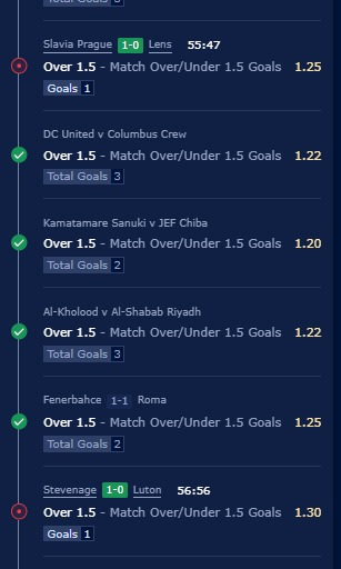 QuantumPunts's tweet photo. Just need a goal in Luton and Lens games to land the 2nd over 1.5 goal 15 fold acca in 4 days. https://t.co/H7pPMmW3CA