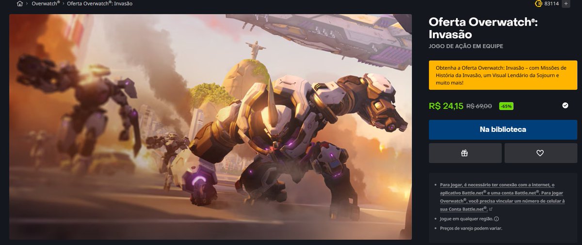 oCooruja's tweet photo. 1000 MOEDAS por 24 reais
Vem skin da Sojourn motoqueira
E mini campanha invasão.
#overwatch https://t.co/rPcmo61pBd