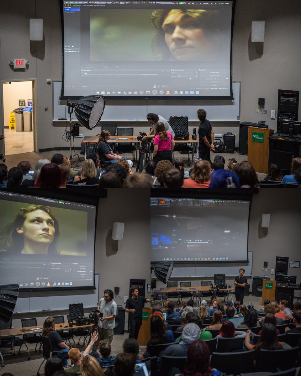 MediaArts_UNT's tweet photo. What a great turnout for our Cinematography 1 Workshop! Last Friday, we welcomed back alum Abery Saulsberry for our first workshop of the semester. 

Missed out? No worries, our next workshop is tomorrow with Barak Epstein about camera lenses! https://t.co/U2IDR3jSVf