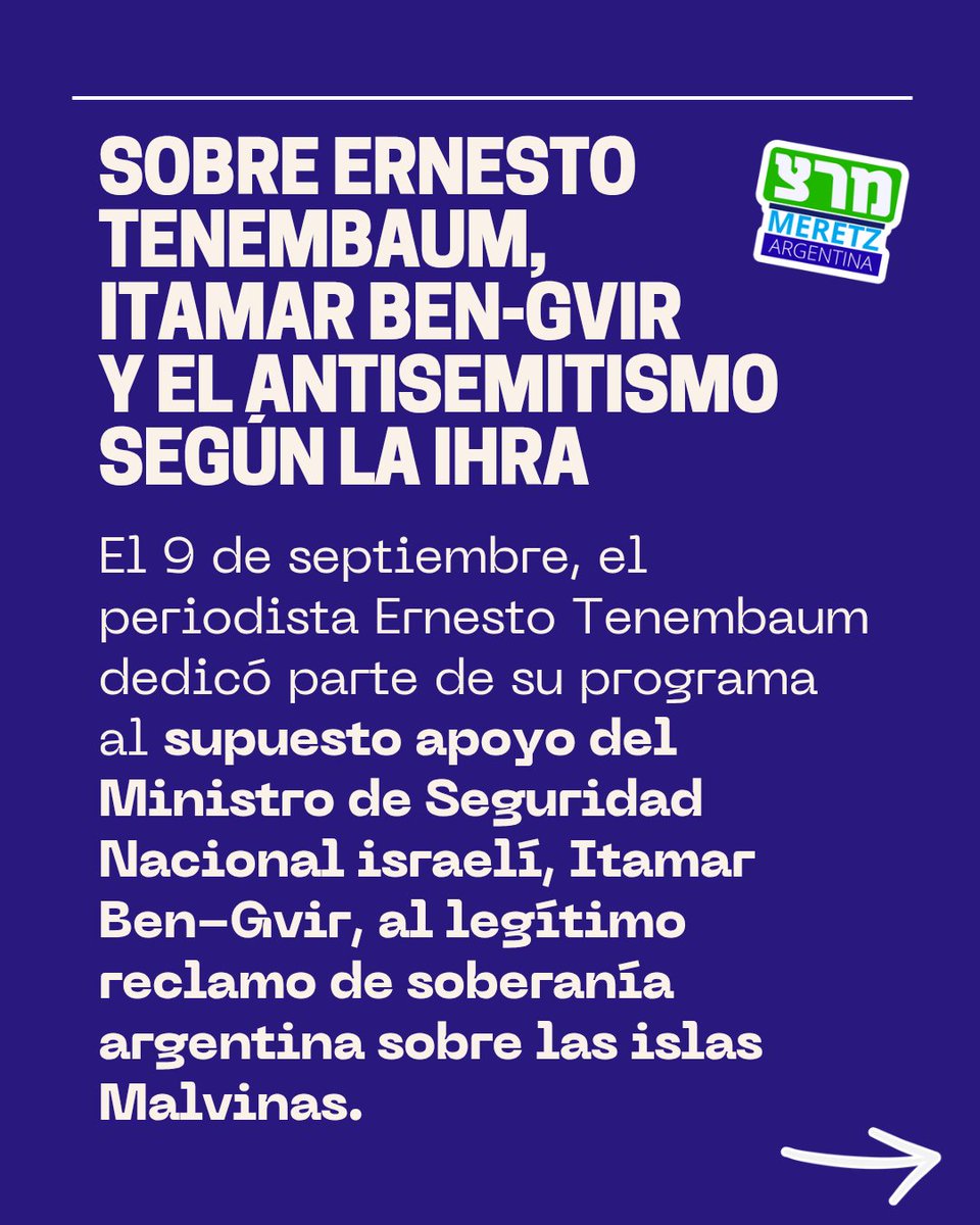 MeretzArgentina's tweet photo. Sobre el comentario de Ernesto Tenembaum, Itamar Ben-Gvir y la banalización del antisemitismo (1/2). https://t.co/NxMCp1j5C5