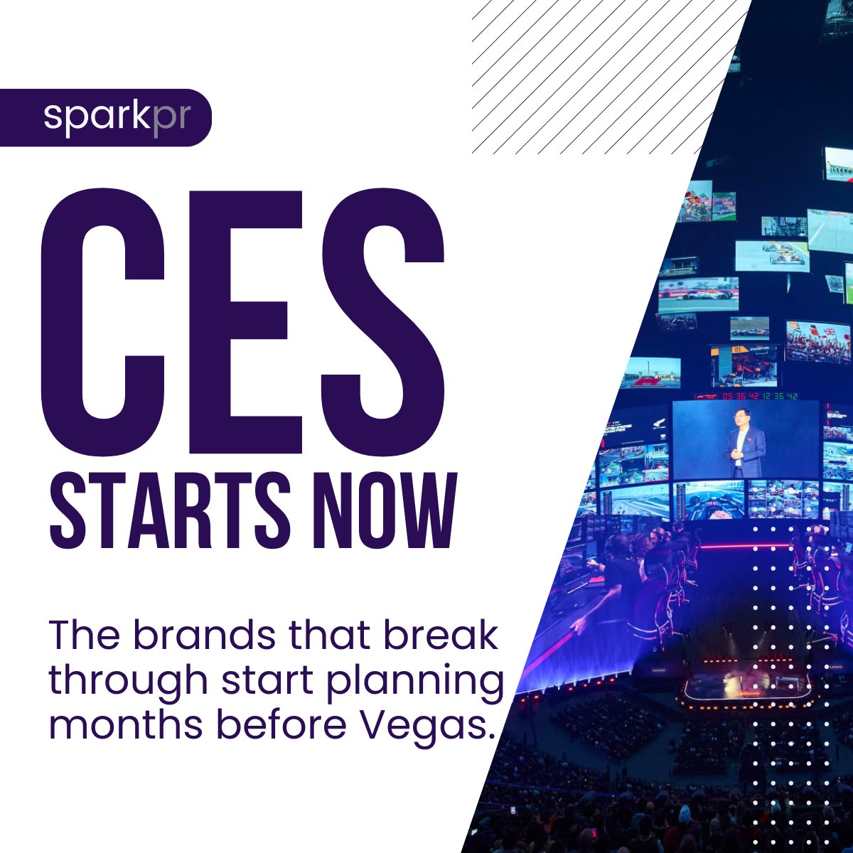 sparkpr's tweet photo. The CES 2027 call for speakers is open.

That means if you're thinking about CES, the work should already be well underway: narrative development, media relationships, creator strategy, and a plan for what happens after the show floor clears.

The brands that build real market momentum start months before the big moment.

Let's talk through what that looks like for you: https://t.co/0MCRRGwn7P

#CES2027 #ConsumerTech