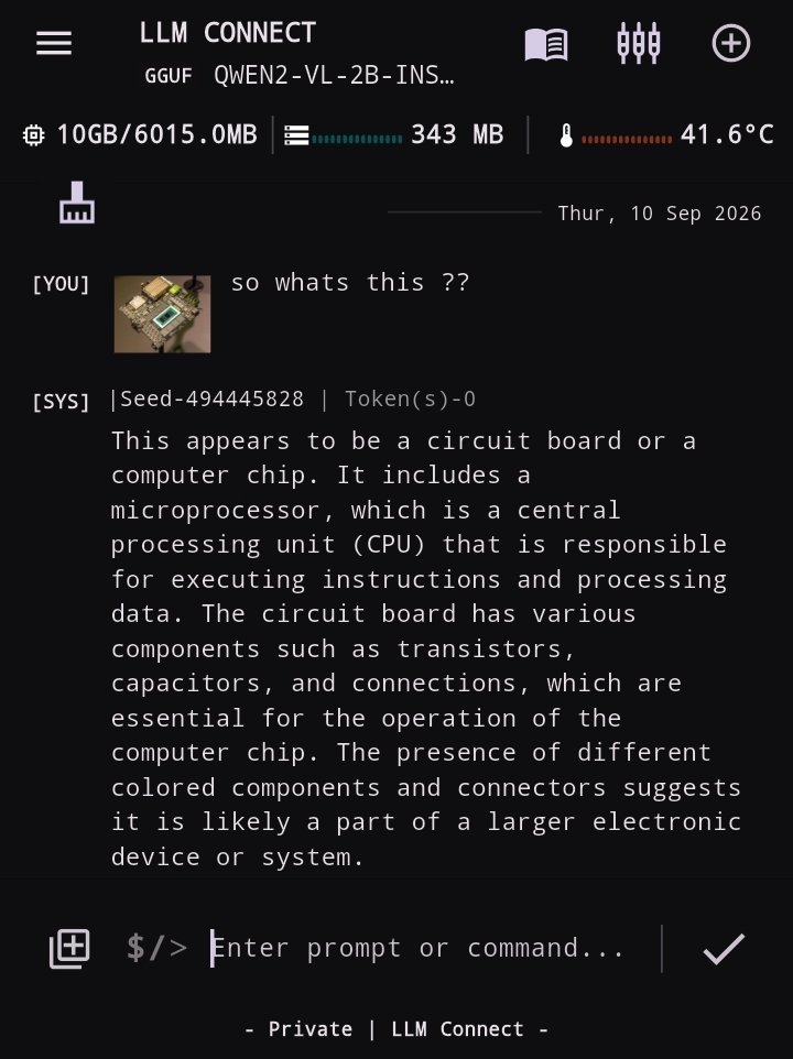 PrimeDev_x's tweet photo. Incoming..👀 : Vision GGUFs will be supported  in the next coming update. #LLMConnect #llms #gguf #litertlm  #onDevice https://t.co/IT93FFMu1K