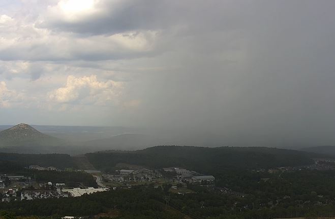 KATVBarry's tweet photo. Scattered showers and storms, like this one near Pinnacle Mountain, are occurring now in Arkansas. Hopefully you get a cooling shower this evening or tomorrow! #arwx https://t.co/v4BgdGJLaF