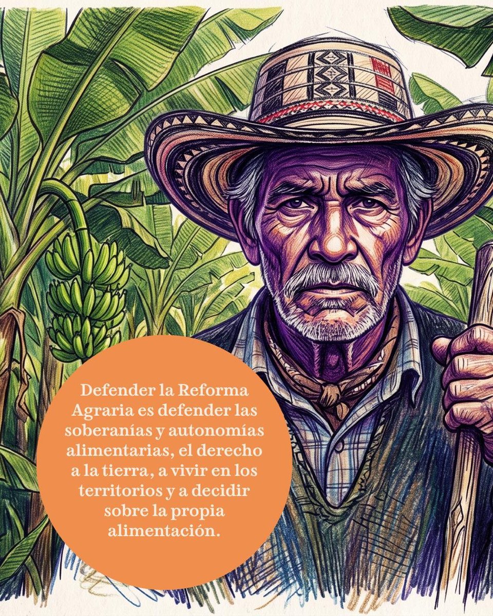 FIANColombia's tweet photo. @FIANista @Fensuagro1976 Desde FIAN Colombia defendemos los avances logrados y exigimos que la Reforma Agraria se profundice.

Defenderla es defender las soberanías y autonomías alimentarias de los pueblos, su derecho a la tierra, a permanecer en sus territorios y a decidir sobre su propia alimentación. https://t.co/QsmHF6m9k1